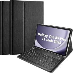 USP Samsung Galaxy Tab A9  (11') Keyboard With Case Black - Ultra-Slim, Lightweight, Auto Wake/Sleep Function, PU Leather,3 Y