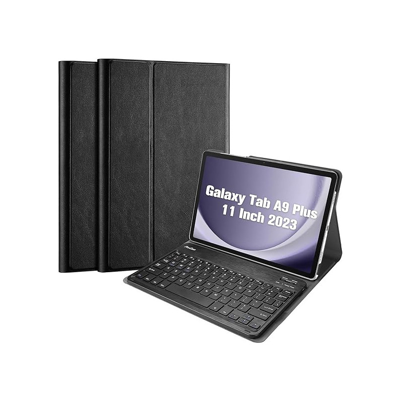 USP Samsung Galaxy Tab A9  (11') Keyboard With Case Black - Ultra-Slim, Lightweight, Auto Wake/Sleep Function, PU Leather,3 Y