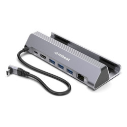 mbeat® USB-C Gaming Dock for Steam Deck & ROG Ally 100W PD pass-through 4K@60Hz (3840 × 2160) Gigabit Ethernet up to 10/100