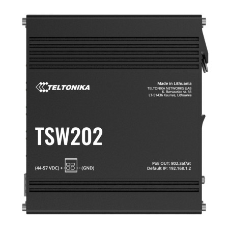 Teltonika TSW202 Managed PoE  Ethernet Switch, Supports Profinet, 2 SFP Ports, 8 Gigabit Ethernet Ports Providing 30W of Powe