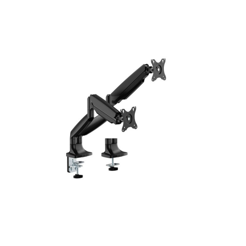 Brateck LDT82-C024-BK Dual Screen Heavy-Duty Gas Spring Monitory Arm with For most 17'~35' Monitors, Matte Black