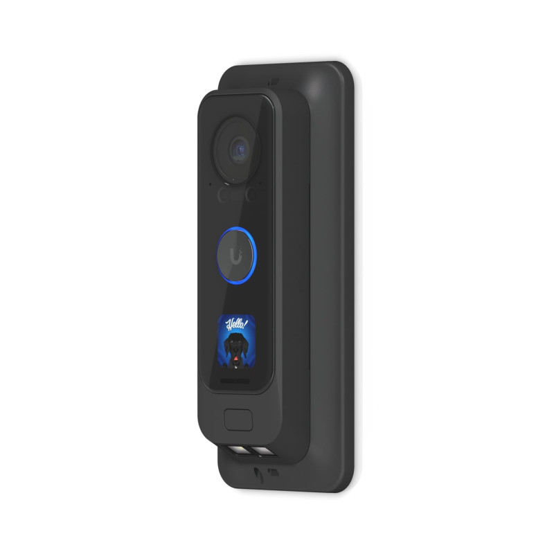 Ubiquiti G4 Doorbell Pro PoE Gang Box Mount, Black,Secure, Flat/ 25° Angled Wedge Angled Mounting Plate, Compatible NHU-UVC-
