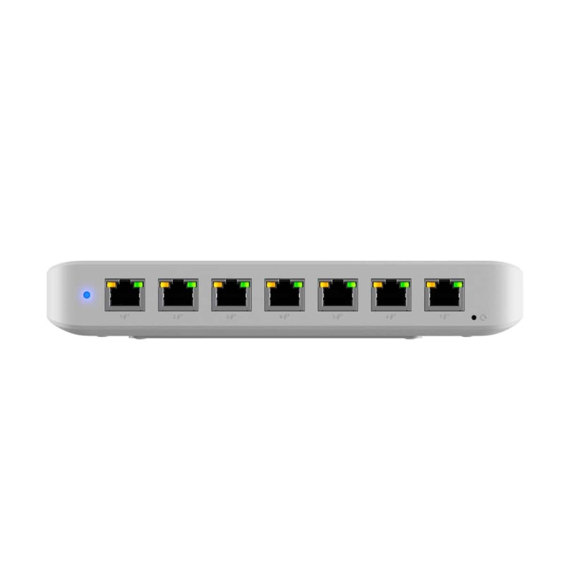 Ubiquiti Ultra 210W, Compact 8-port Layer 2 GbE PoE Switch Versatile Mounting Option,7 GbE PoE  Output& 1 GbE port, Includes 