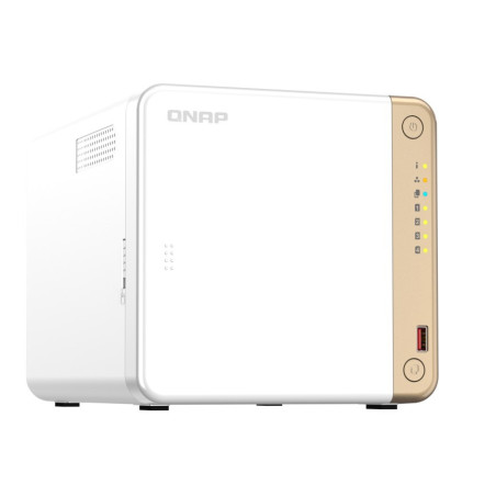 QNAP TS-462-4G 4-Bay desktop NAS, Intel® Celeron® N4505 dual-core, 4 GB DDR4 onboard not expandable, 4 x 3.5'/2.5' SATA 6Gb