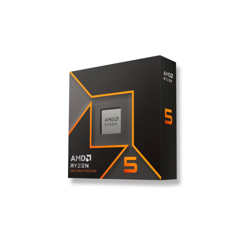 AMD Ryzen 5 9600X 6Cores/12Threads, 65 watts, Max Boost Clock 5.4 GHz, PCIE 5.0, 32MB Cache, Radeon™ Graphics, 2200 MHz Fre