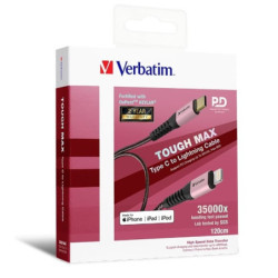 (LS)Verbatim Type C to Lightning Cable with Kevlar 120cm Rose Gold