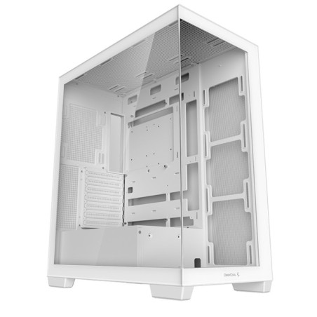 DeepCool CG580 White Panoramic ATX Mid-Tower Case, Up to 2x 360mm Radiators, 9x120mm Fans. Front 2x USB3.0, Audio I/O Panel (