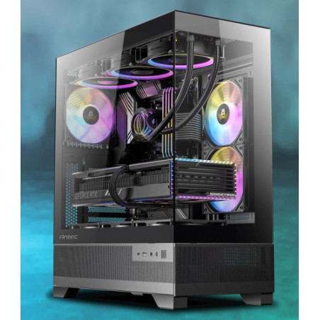 Antec CX700 ARGB Black, ATX, USB Type-C 3.2 Gen 2, Tool Free Panels, Vertical Cooling, 3x 120mm PWM ARGB Fans, Heat dissipati