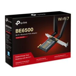 TP-Link Archer TBE400E BE6500 Wi-Fi 7 Bluetooth 5.4 PCIe Adapter,  6GHz@2882 Mbps, 5GHz@2882 Mbps, 2.4GHz@688 Mbps (wifi7) (N