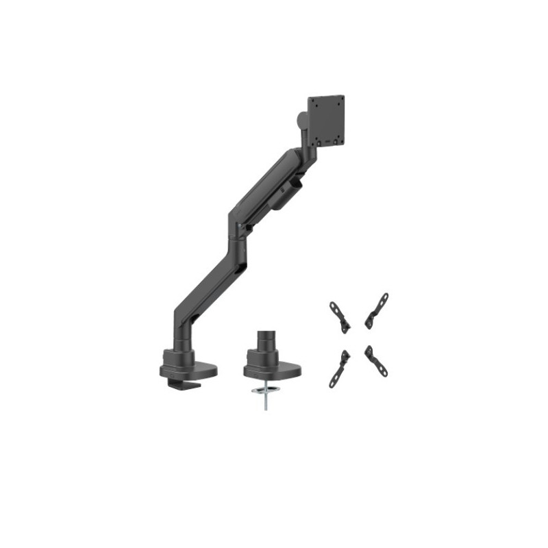 Brateck LDT87-C012-B Titan Heavy-Duty Gas Spring Monitor Arm Black,Fit Screen Size: 24'-57' Up to 27 KG