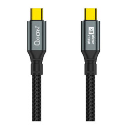 Oxhorn USB 3.2 Gen 2×2 3m USB-C to USB-C 20Gbps 8K@60Hz 20V 100W E-Marker Chip Black fast charging & Video cable Laptop Phon