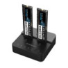 (LS)Simplecom SD550v2 USB 3.2 Gen2x2 to Dual Bay NVMe M.2 SSD Docking Station Duplicator Offline Clone