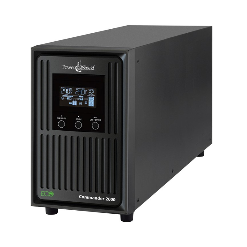 PowerShield Commander 2000VA/1800W - 10Amp, Line Interactive Pure Sine Wave Tower UPS with AVR, 2 AUS sockets, 10A, C13 x 3, 