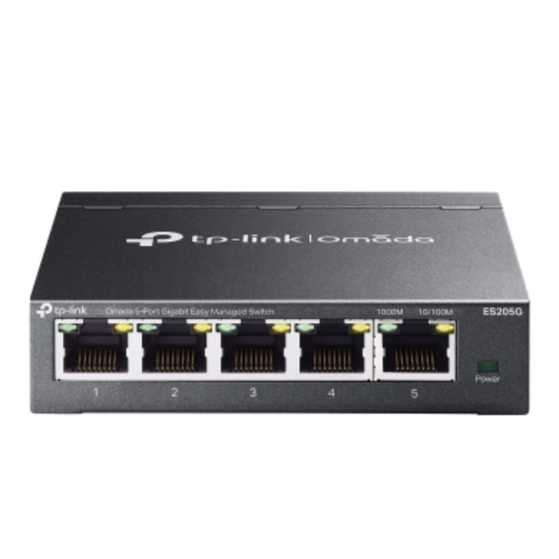 TP-Link ES205G Omada 5-Port Gigabit Easy Managed Switch by Omada SDN,  VLAN, QoS, IGMP Snooping, Loop Prevention, Port Isolat