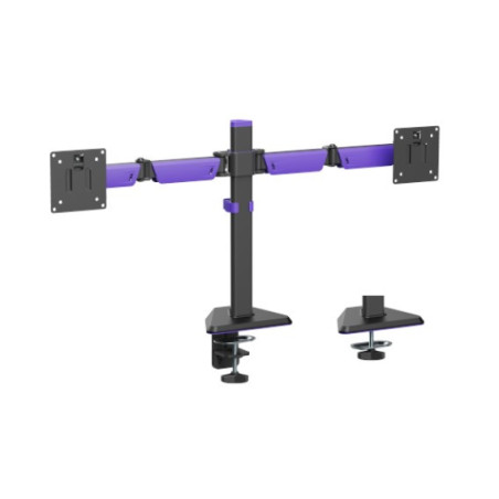Brateck LDT89-C024 Matte Black Amethyst Articulating Gaming Dual Monitor Arm,  Fit Screen Size: 17'-32', Screen Quantity: 2 (
