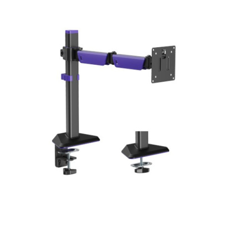 Brateck LDT89-C012 Amethyst Articulating Gaming Monitor Arm Matte Black, Fit Screen Size: 17'-40' Up to 12 KG, VESA 75x75,100