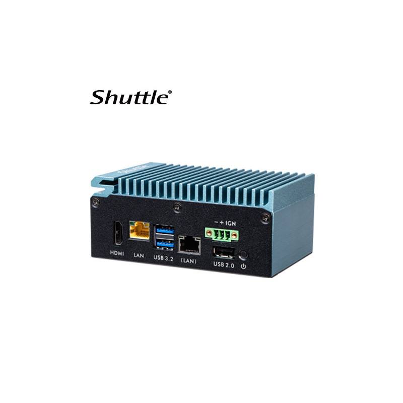 Shuttle SPCEL03 Industrial Computer -Intel Atom x6413E, 1x HDMI, 2x LAN,3x USB, RS232/422/485, DIO, DDR4 (Max 32GB) Dual Chan