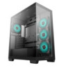 DeepCool CG580 4F Panoramic ATX Mid-Tower Case, 4 x Pre Installed Fans Single Chamber, Support Up to 2x 360mm Radiators, Fron