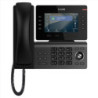 SNOM D812 Desk Telephone, 5' color LCD Screen with 8 SIP accounts, GigE ethernet switch, and 1 USB port, 8 (28) Self-Labeling