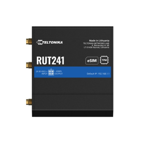 Teltonika RUT241 eSIM™ Industrial 4G Router,Global Version, Instant LTE Failover, Compact and Powerful Industrial 4G LTE Ro