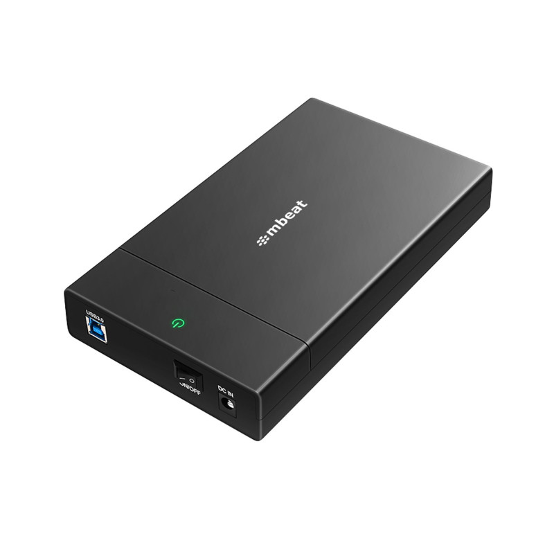 mbeat® C1 Tool-Free USB 3.0 3.5' & 2.5' SATA HDD Enclosure - Black Data Speed: Maximum up to 5Gbp Product Weight: 121g DC Po