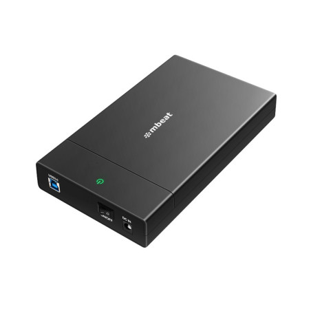 mbeat® C1 Tool-Free USB 3.0 3.5' & 2.5' SATA HDD Enclosure - Black Data Speed: Maximum up to 5Gbp Product Weight: 121g DC Po