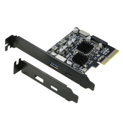 Simplecom EC315 PCIe x4 to 4-Port USB 3.2 Gen II 10Gbps Type-C and Type-A with Front Panel USB 3.0 and USB-C Key-A Expansion 