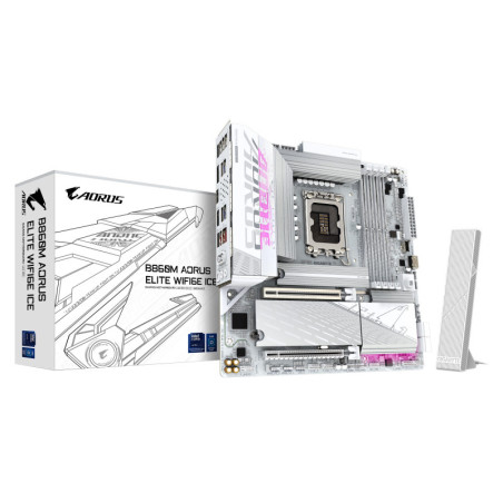 Gigabyte M/B B860M A ELT WF6E ICE 1.0, Intel ® B860, 4 x DDR5 up to 256 GB, 2x HDMI, 2 x PCI Express x16, 3 x M.2, 4 x SATA,