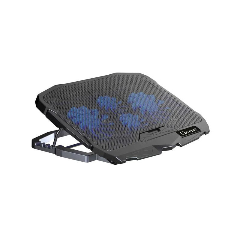 Oxhorn Laptop Cooling Stand High Adjustable 4 High Adjustable Angles 4 Silent Fans 2xUSB 2.0 Ports Fit for 9-17' Laptop/Table