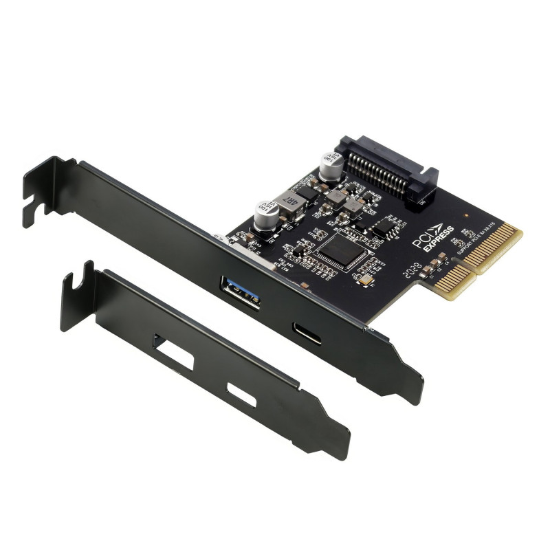 (LS)Simplecom EC312v2 PCIe x4 to 2-Port USB 3.2 Gen II 10Gbps USB-C and USB-A Expansion Card