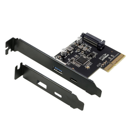 (LS)Simplecom EC312v2 PCIe x4 to 2-Port USB 3.2 Gen II 10Gbps USB-C and USB-A Expansion Card