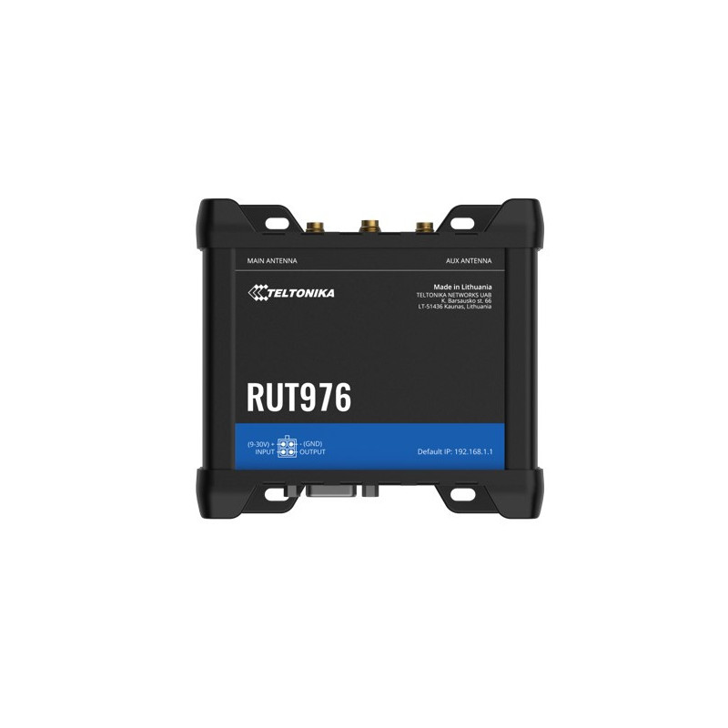 Teltonika RUT976 Redcap 5G Router, Dual-SIM, WAN Failover with 4x Ethernet Ports, Backward Compatible with 4G LTE Cat 4, 2-Ye