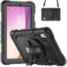 USP Rugged Lenovo Tab M9 (9') Case   Screen Protector Black - Built-in-Kickstand, Adjustable Hand Strap, Shoulder Strap,5 Yea