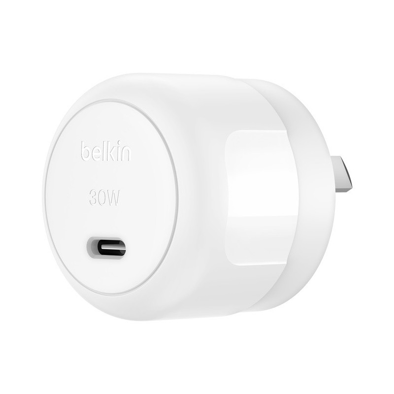 Belkin BoostCharge Compact 30W USB-C (PD 3.1) Wall Charger - White (WCA008auWH), Best for iPhone & Samsung, $2,500 CEW , 2 Ye