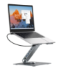 Simplecom CHT660 Adjustable Aluminium Laptop Stand with 6-Port USB-C Docking Station Dual 4K HDMI Display Compatible with lap
