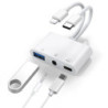 USP Lightning/USB-C to USB Adapter features a USB OTG Port, 3.5mm Headphone Jack & Fast-charging Port, 5 Years Warranty