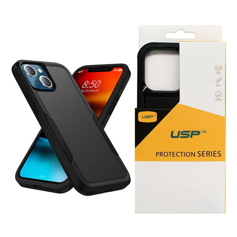 USP Rugged Apple iPhone 17e /  iPhone 16e 5G (6.1') Armor Light Case Black - No-Slip, Sleek, Drop-Protection, Strong & Durabl