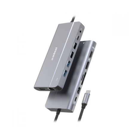 mbeat® Elite X14 Triple 4K Display Multi-Port USB-C Hub USB-C 3.2 Gen 2 × 1, Supports USB-C DisplayPort 1.4 (DP-Alt Mode)  