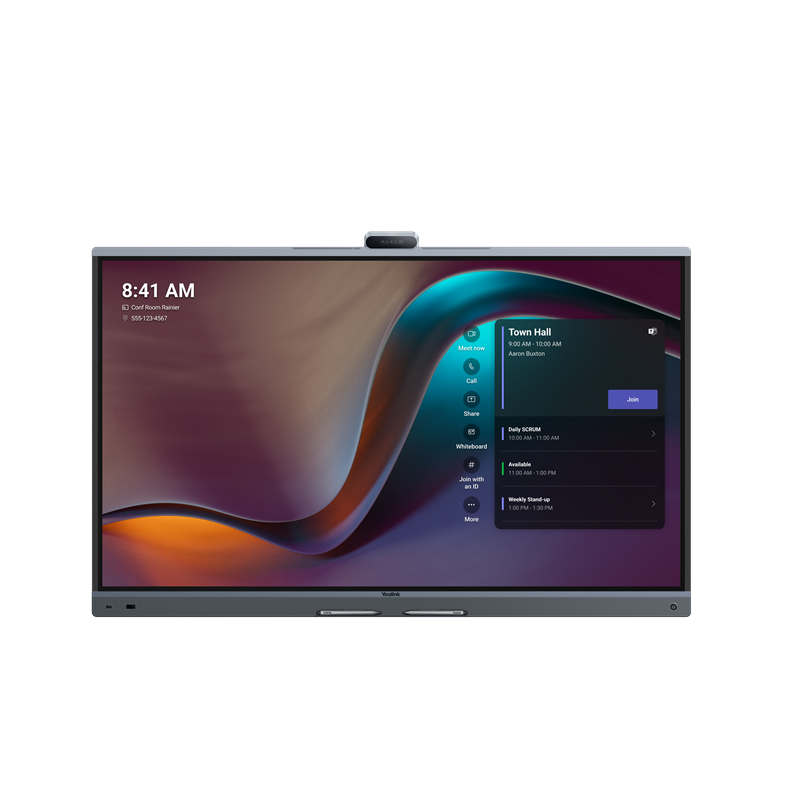 Yealink MB65Pro-A02 65'' MeetingBoard Microsoft Teams on Android, Triple-eye Camera System (3*50MP), Floorstand & Wallmount n