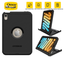 OtterBox Defender Apple iPad Mini (8.3') (A17 Pro) (7th Gen) / iPad Mini (8.3') (6th Gen) Case Black -No Retail Packaging-(77
