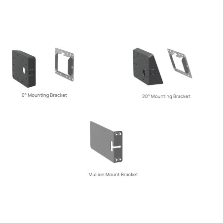 Yealink RoomPanel Mount Kits, Device Compatibility RoomPanel, 0° Mounting Bracket, 20° Mounting Bracket, Mullion Mount Brac
