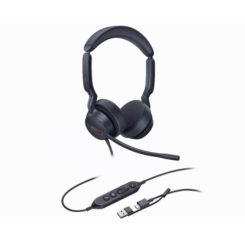 Yealink UH44 Dual Teams USB-C/A Microsoft Certified Teams USB Wired HeadsetDual Noise-Canceling Microphones 35mmSpeaker Busyl