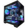 OKINOS Mirage 4 mATX ARGB Case, ARGB controller, 4x ARGB Fans. Ultimate thermal, Steel,2x USB3.0, 1x3.2 Gen2 USB-C, Black Tow