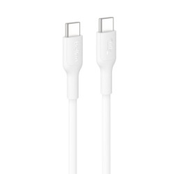 Belkin BoostCharge USB-C to USB-C Cable (0.15M) - White(CAB023fq0MWH), 3A/60W, 480Mbps, 300K  Bends, Apple, Samsung, USB-IF 
