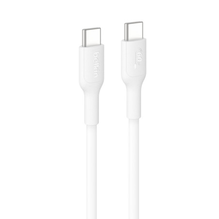 Belkin BoostCharge USB-C to USB-C Cable (0.15M) - White(CAB023fq0MWH), 3A/60W, 480Mbps, 300K  Bends, Apple, Samsung, USB-IF 