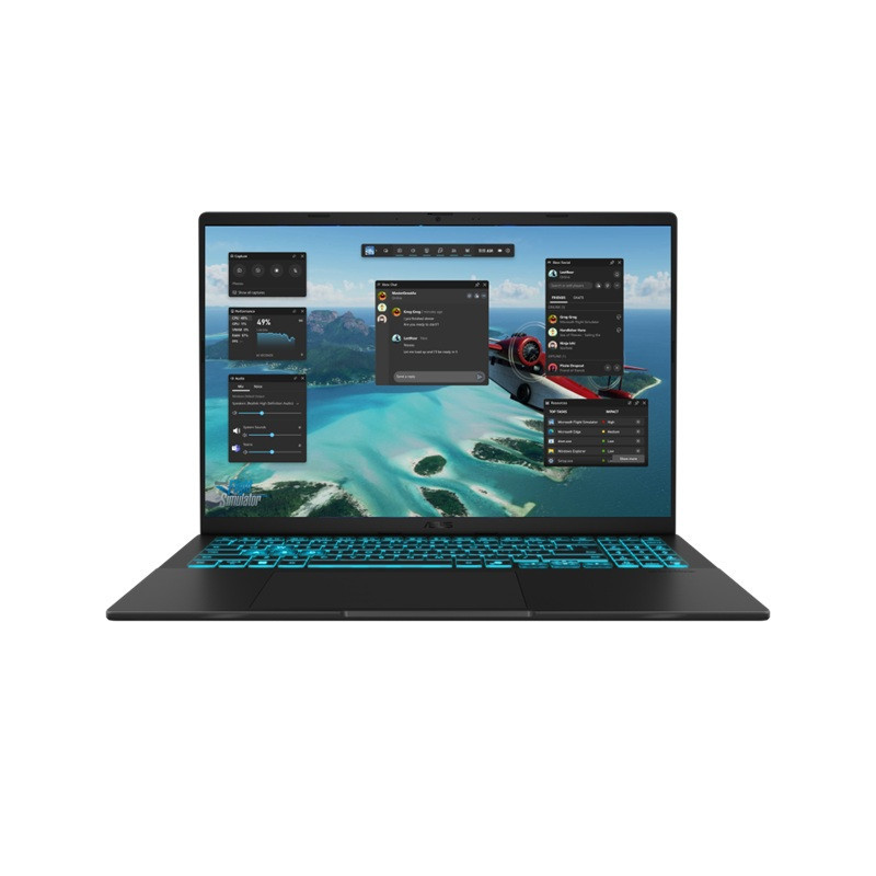 ASUS VivoBook V16 16' WUXGA Notebook Intel Core 7 240H DDR5 16GB 1TB RTX 5050 8GB GDDR7 Black Win 11 Pro 1.95kg 1Y Warranty