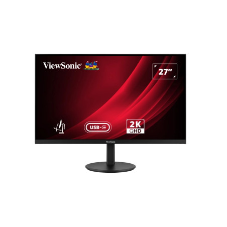 ViewSonic 27' VG 2K 2560 X 1440 SuperClear IPS, USB-C 65w  Hub, DP, Height Adjust, 3y Advance Replacement, Business Pro Monit