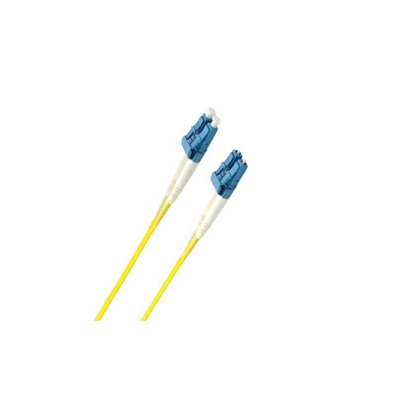8ware 2m LC-LC OS2 Single Mode Dual-Core Fibre / Fiber Optic Cable UPC Duplex Armoured Low Smoke Zero Halogen (LSZH) Jacket Y