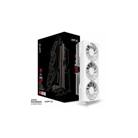 XFX Swift AMD Radeon RX 9060XT OC White Triple Fan Gaming Edition with 16GB GDDR6 HDMI 2xDP, AMD RDNA™ 4 (RX-96TS316W7)