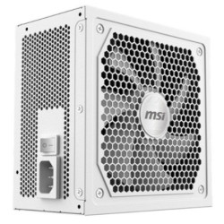 MSI MAG A1000GL PCIE5 ATX Power Supply Uni - White, 1000W, 80  Gold, Fully Modular, PCIe5 600W, 135mm FDB Fan, Active PFC, 10